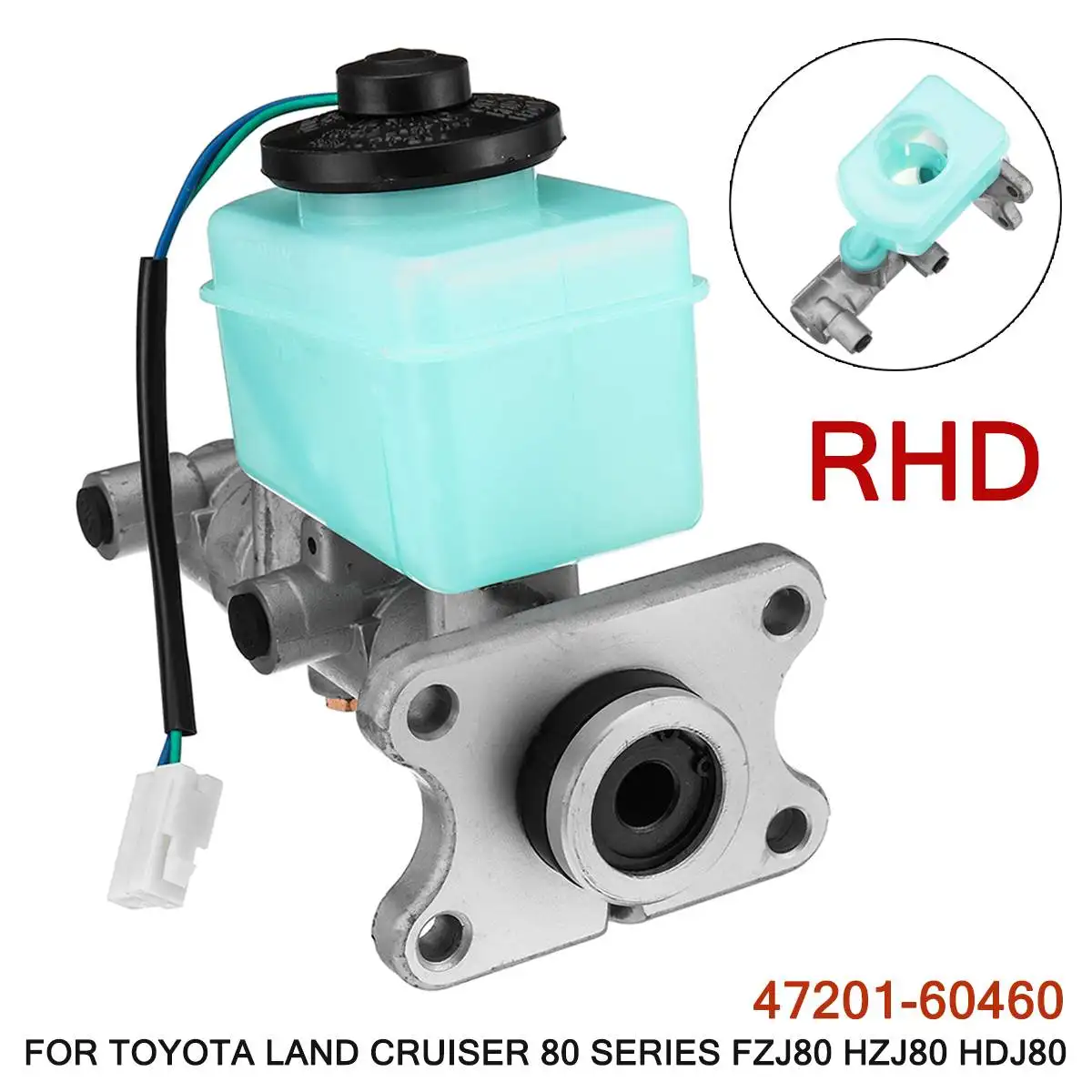 Правый главный тормозной цилиндр 47201-60460 для Toyota Land Cruiser серии 80 FJ80 FZJ80 HZJ80 HZJ81 HDJ80 HDJ81 - изображение