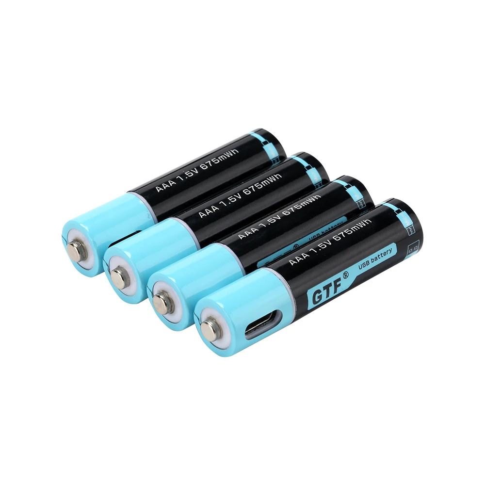 GTF емкость USB аккумуляторная батарея AAA батарея 450mAh 1,5 V 675mwh пульт дистанционного управления игрушки батареи