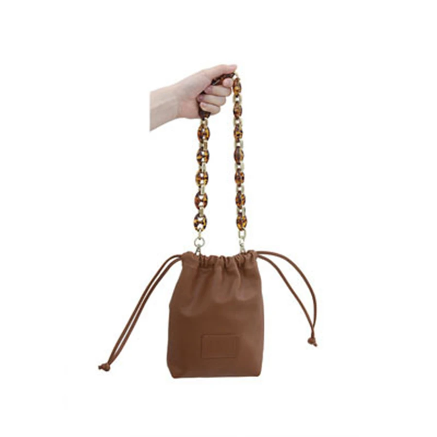 

Small retro design beaded drawstring joker bucket bag temperament elegant single shoulder diagonal straddle women bags