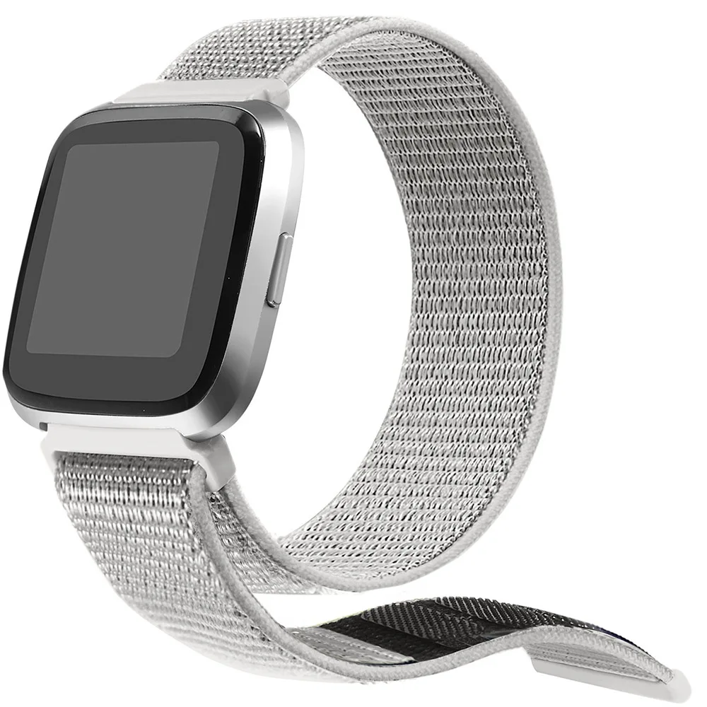 D Нейлоновые ленты для Fitbit Versa ремешок на запястье 23 см воздухопроницаемая мягкая петля спортивные наручные браслеты для Versa Смарт-часы - Цвет: D