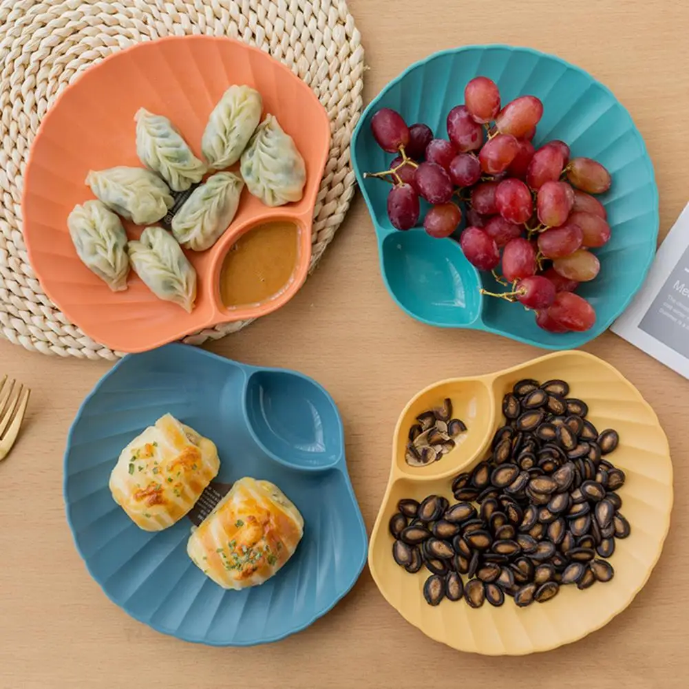 Desktop Receive Dish Kitchen Plate Shall Shape Unbreakable Portable Cake Fruit Dessert Tableware Tray Kitchen Accessory