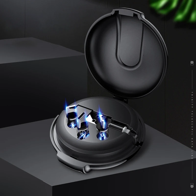 Магнитный 3 в 1 USB Автомобильное зарядное устройство для мобильного телефона кабель для передачи данных Соединительный адаптер для Iphone Android Быстрая зарядка линия передачи данных