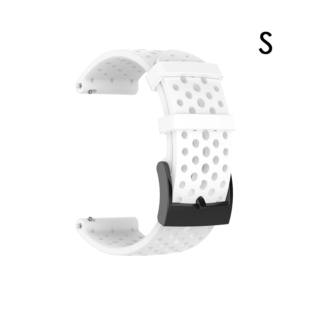Белый 1 шт. сменный силиконовый ремешок для Suunto Spartan Sport Wrist HR/Suunto 9 baro/Suunto D5 - Цвет: Белый