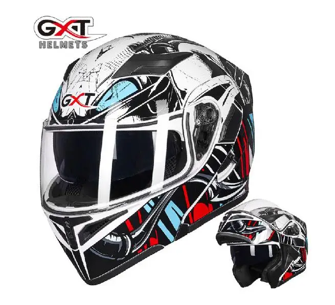GXT 902 moto rcycle шлем Двойные забрала полный уход за кожей лица moto гоночный шлем moto rbike Filp до Прохладный Для мужчин для верховой езды мотоциклетный шлем - Цвет: 1