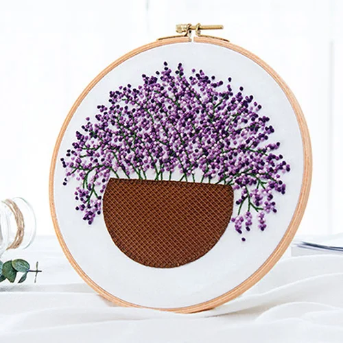Гипсофила цветок DIY 3D Набор для вышивания рукоделие цветочный Набор для вышивания крестиком Набор для вышивания стен художественное ремесло Домашний Декор подарок - Цвет: 4