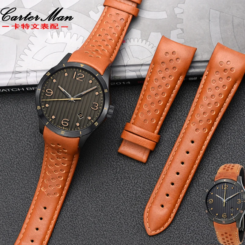Inexpensive Durable Leather Watch Wristband M013.410.16.031.00_K0002832