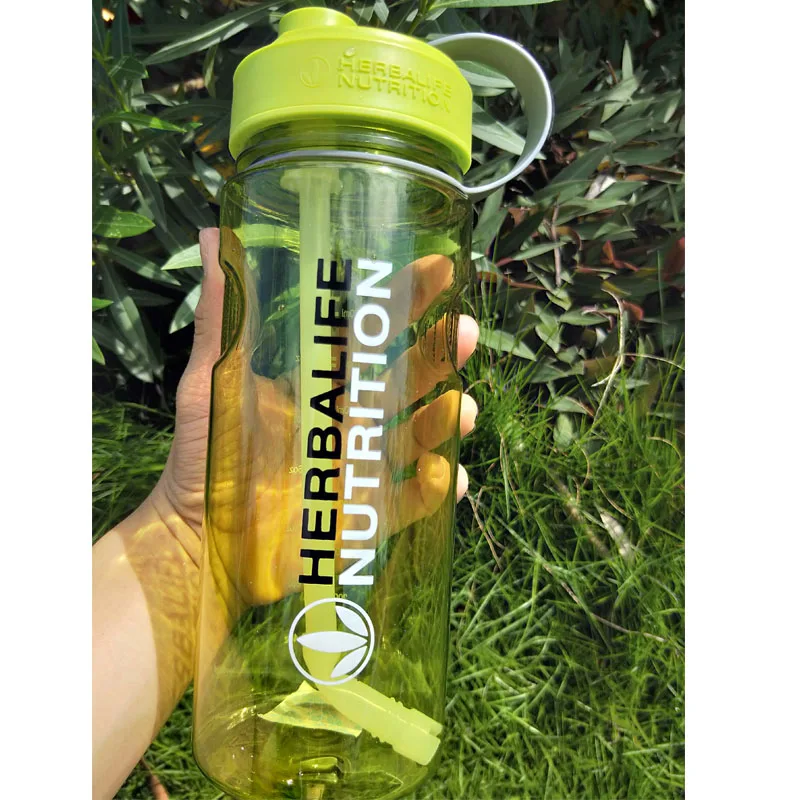 2000ml Green Прямая цена завода 1000 мл добавки herbalife бутылка с водой пространство с соломой изготовленный на заказ шейкер Спортивная бутылка - Цвет: 2000ml Green