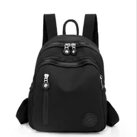 Hot Sale New Fashion High Quality Nylon Backpack Women's Casual Light Double Zipper Shoulder Bags School Bag Travel Bags 2
