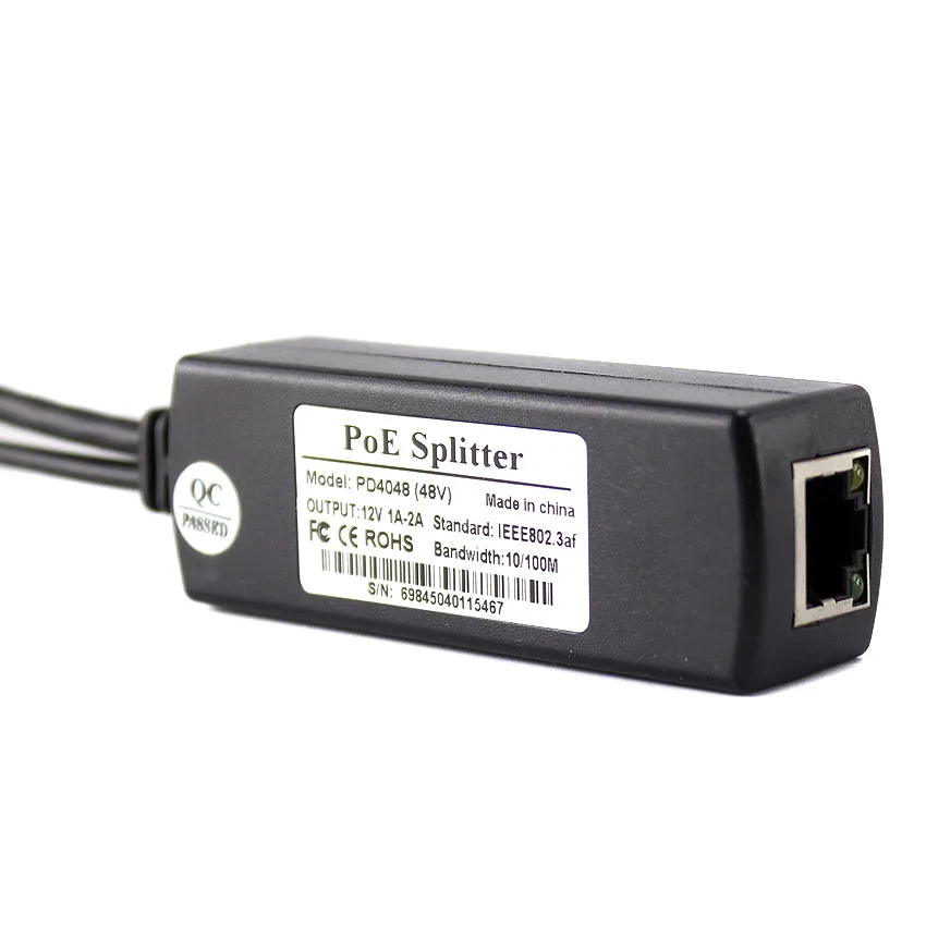 48 В до 12 в активный Коммутатор POE IEEE802.3af/при 48 В вход 12 В выход POE сплиттер 100 метров POE камера NVR без адаптера питания