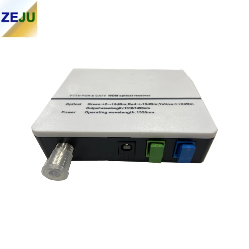 10pcs ftth mini node catv optical receiver1550nm sc apc adapter converter with agc inch f head output ultra low power reception 10PCS CATV Optical Node Mini FTTH PON Receiver WDM Converter Triplexer Minimode With One RF Port
