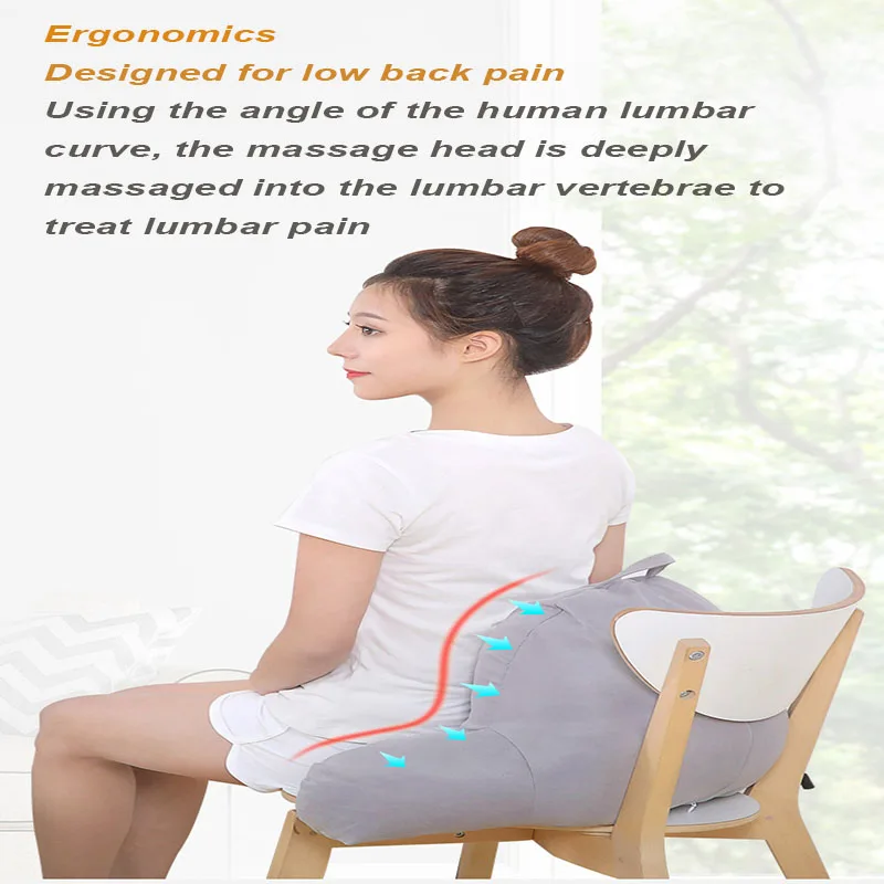 Waist Cushion Massager Smart Massage Waist Back Shoulder Backache Lumbar Cervical Vertebra Office Multifunction Electric