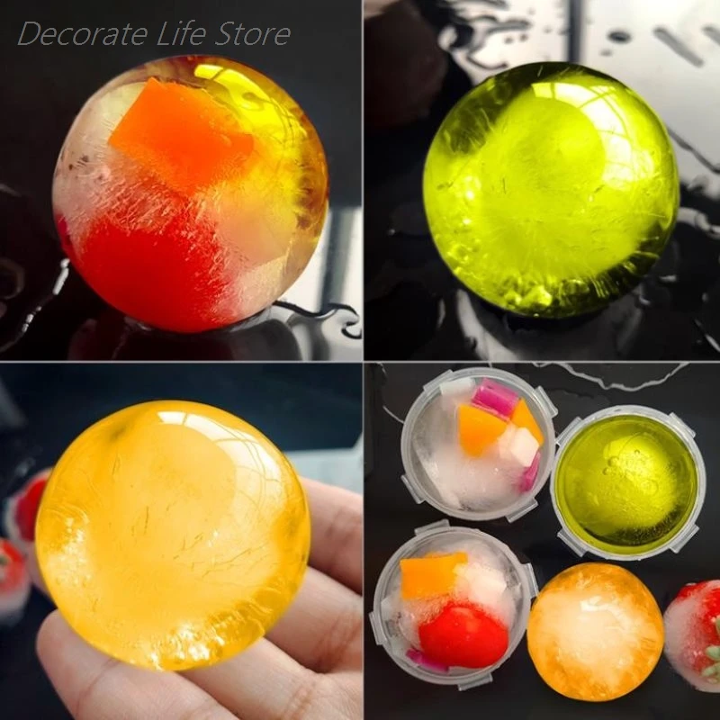 Round Ball Ice Cube Mold DIY Ice Cream Maker Silicone Mould Whiskey Tray