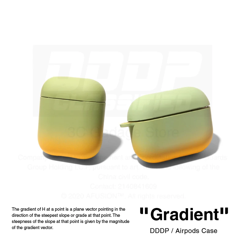 

Hard PC Protective Gradient Case For Airpods 1/2 pro Gradient cute fun gadget with keychain carabiner hook accessories(Green)