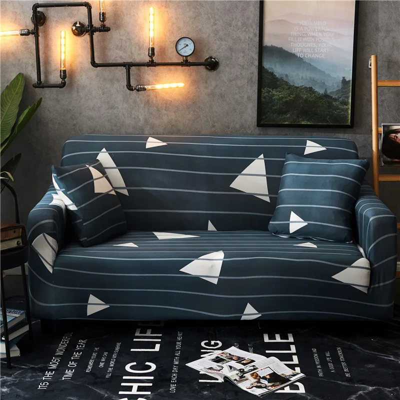 Цветочный принт эластичный чехол для дивана Хлопковое полотенце на диван противоскользящие Чехлы для дивана для гостиной полностью завернутый Анти-пыль - Цвет: colour18