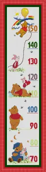 

SG065 Height Chart Table With Length Scale Baby Counted Cross Stitch Kit Cross-stitching Package Cross Stich Gift to Your Baby