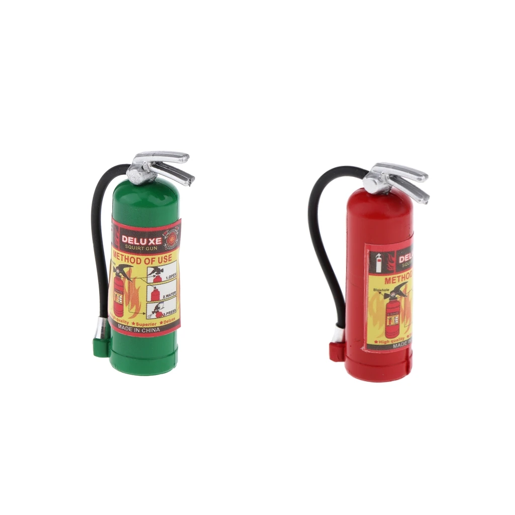 Miniature Simulation Plastic Fire Extinguisher, 1:10 Scale Doll House Accessories Decoration