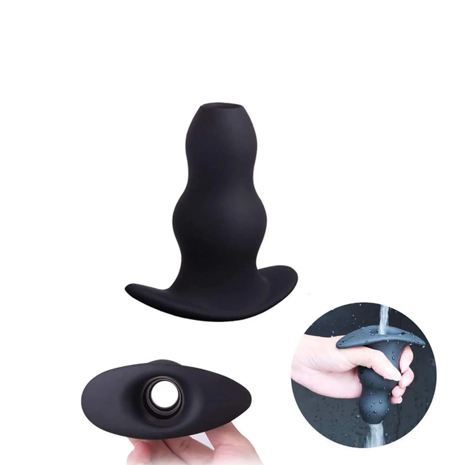 Hot Gay Anal Enema Douche Anal Dilator Women Vagina Enlargement Silicone Speculum Hollow Plug Enema Cleaning Sex Toy
