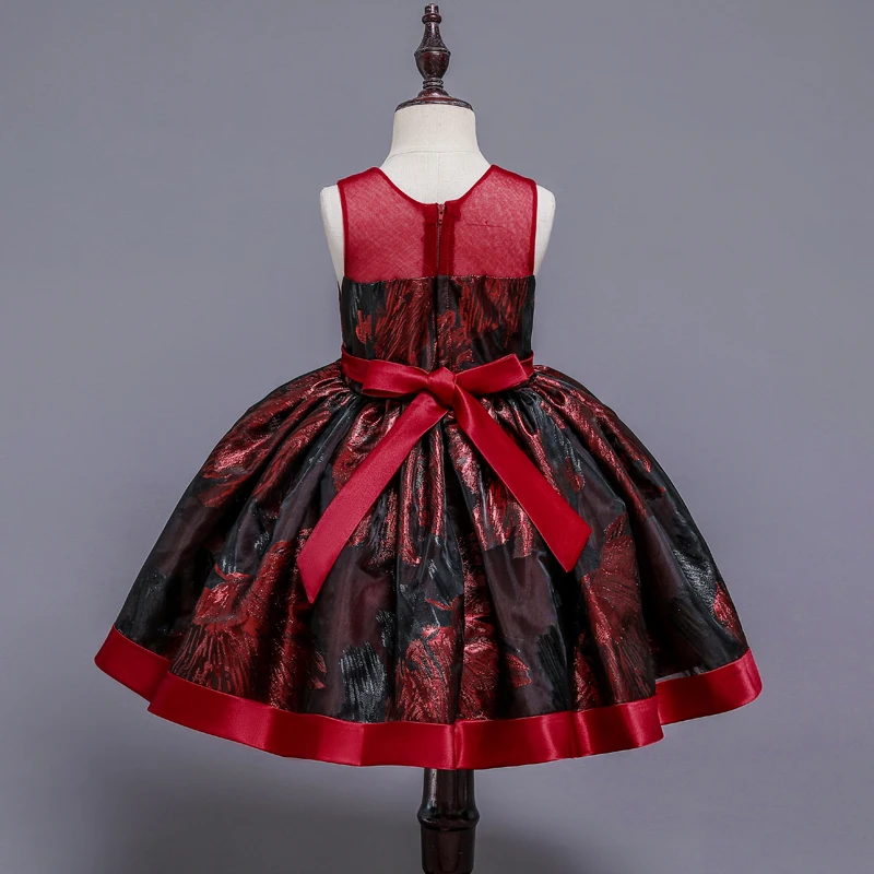 Платье для девочек; элегантное бальное платье; vestido infantil; Детские платья для девочек; вечерние платья-пачки на свадьбу; платье принцессы с принтом