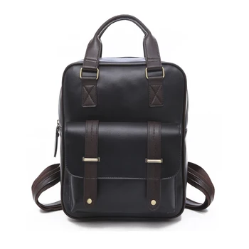 

Preppy Style Large Capacity Leather Backpack Women Vintage Brown Zipper Travel Shoulder Bag Casual Hasp Shopping School Daypack