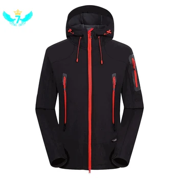 

Men's outdoor sports travel jacket winter soft shell hiking hooded camping hiking ski waterproof men's windbreaker jacket TOA