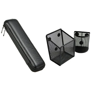 

1 Pcs Dot Pencil Pen Case Cosmetic Pouch Pocket & 2Pcs netic Pencil Holder netic Basket Pen Pencil