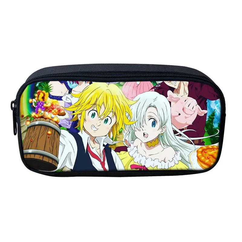 Детская школьная сумка в стиле аниме «Seven Deadly Sins», комплект для мальчиков и девочек, классная мультяшная школьная сумка Nanatsu No Taizai Meliodas Elizabeth - Цвет: LH1073K