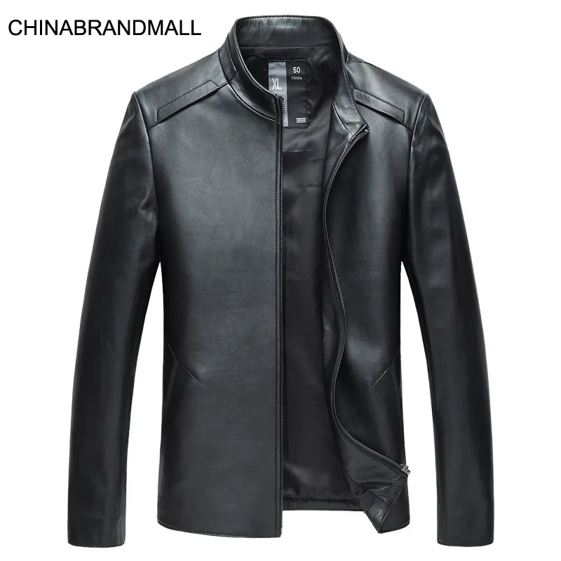 

Fat Man Plus Fat Plus Size Short Money True Leather Jacket Middle-aged And Elderly Men Autumn Sheep Leather Genuine Leather