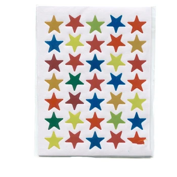 10 Sheets Children Notebook Decor Stickers Gold Siliver Red Color Stars Foil PVC Computer Screen Sticker Scrapbooking Decoration