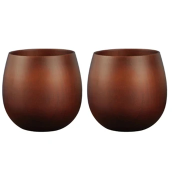 

2x Japanese Cup Hotel Restaurant Wooden Cup Tableware Jujube Wood Tea Coffee Cup Water Cup Wine Cup Beer Milk Mug Handmade Natur