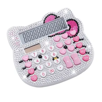 

Rhinestone Crystal Diamond Mini Calculator Plastic Fashion Solar Power Calculadora Student Office Stationery