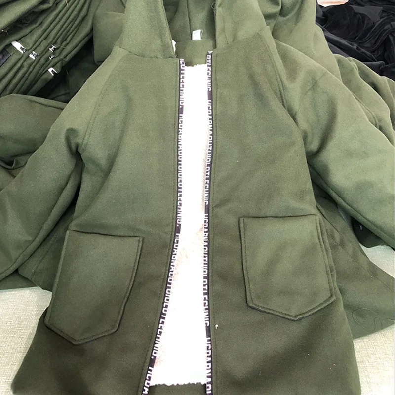 Army Green Коллекция года, пальто и куртки для мальчиков теплая одежда для детей-подростков на осень-зиму, 6, 7, 8, 9, 10, 12, 14, 16 лет утепленное Детское пальто с капюшоном - Цвет: Army Green