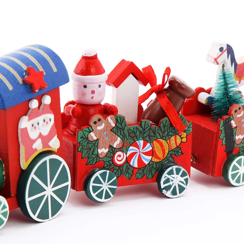 

Wooden Cartoon Santa Claus Train Car Toy For Kid Girls Boys Gifts Christmas Toys Gifts