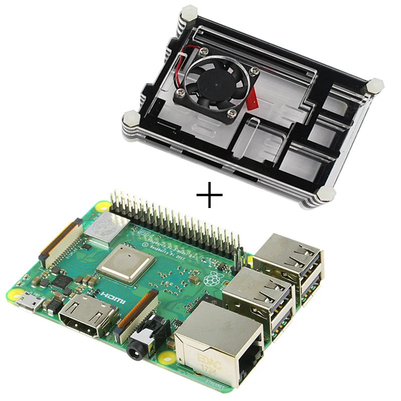 

Raspberry Pi 3B plus ( + ) and 9 layer Acrylic Box Black Cases