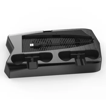 

For PS5 Vertical Cooling Fan Stand with 14 Game Slots 3 Hub Port Dual Controller Charging Station Charger for DualSense
