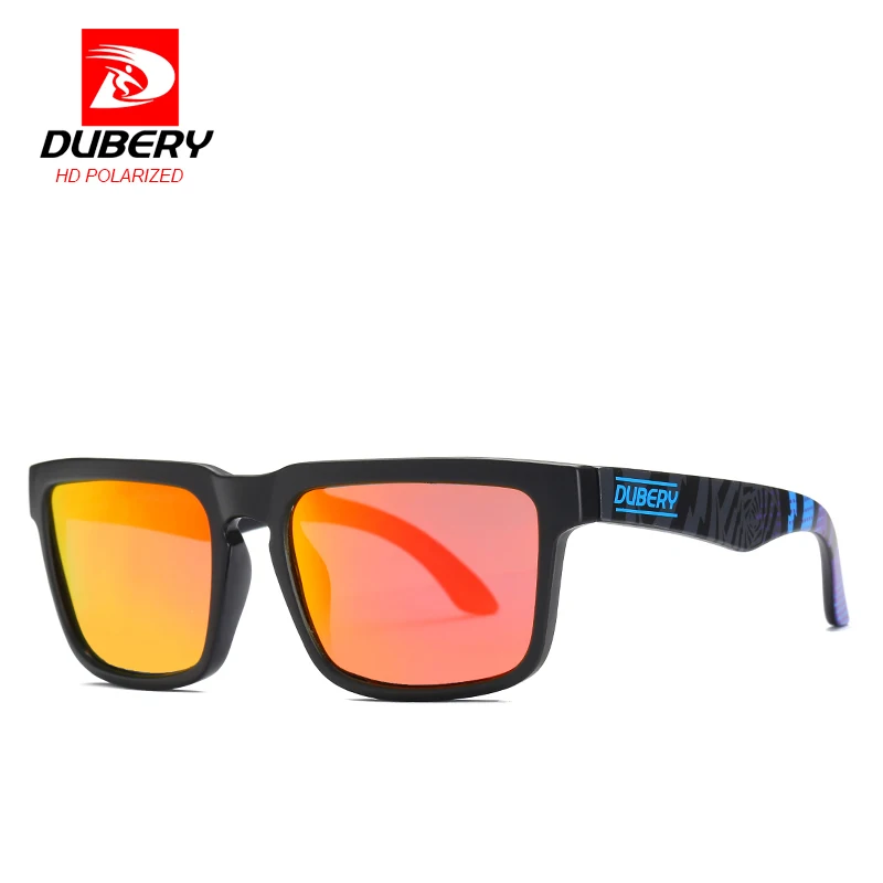 DUBERY, поляризационные солнцезащитные очки для мужчин и женщин, квадратные спортивные солнцезащитные очки для вождения, роскошные фирменные дизайнерские солнцезащитные очки, UV400 - Цвет линз: C4