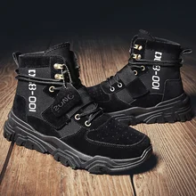 NIKEzi/Зимняя Теплая мужская обувь с высоким берцем в винтажном стиле; обувь для спорта и отдыха; молодежные мужские кожаные ботинки martin; обувь; кроссовки