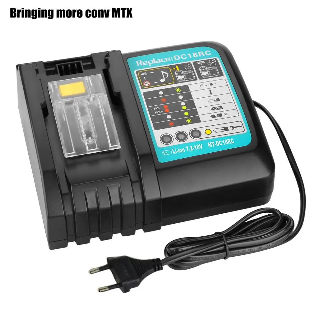 

DC18RCT Li-ion Battery Charger 3A Charging Current for Makita 14.4V 18V BL1830 Bl1430 DC18RC DC18RA Power tool high quality