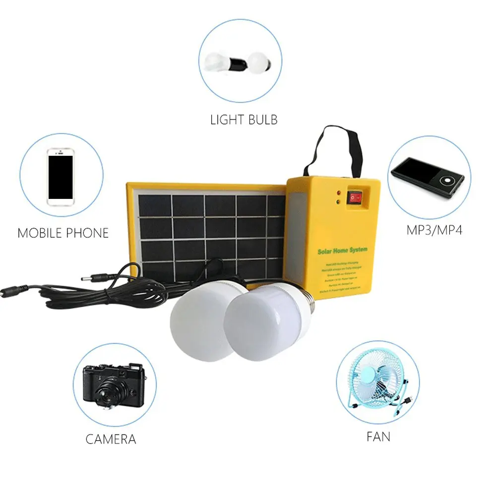 Солнечные батарейки для телефона power Generation маленькая система поставляется с боковым освещением обновленный Стандартный дБ лампочка освещения
