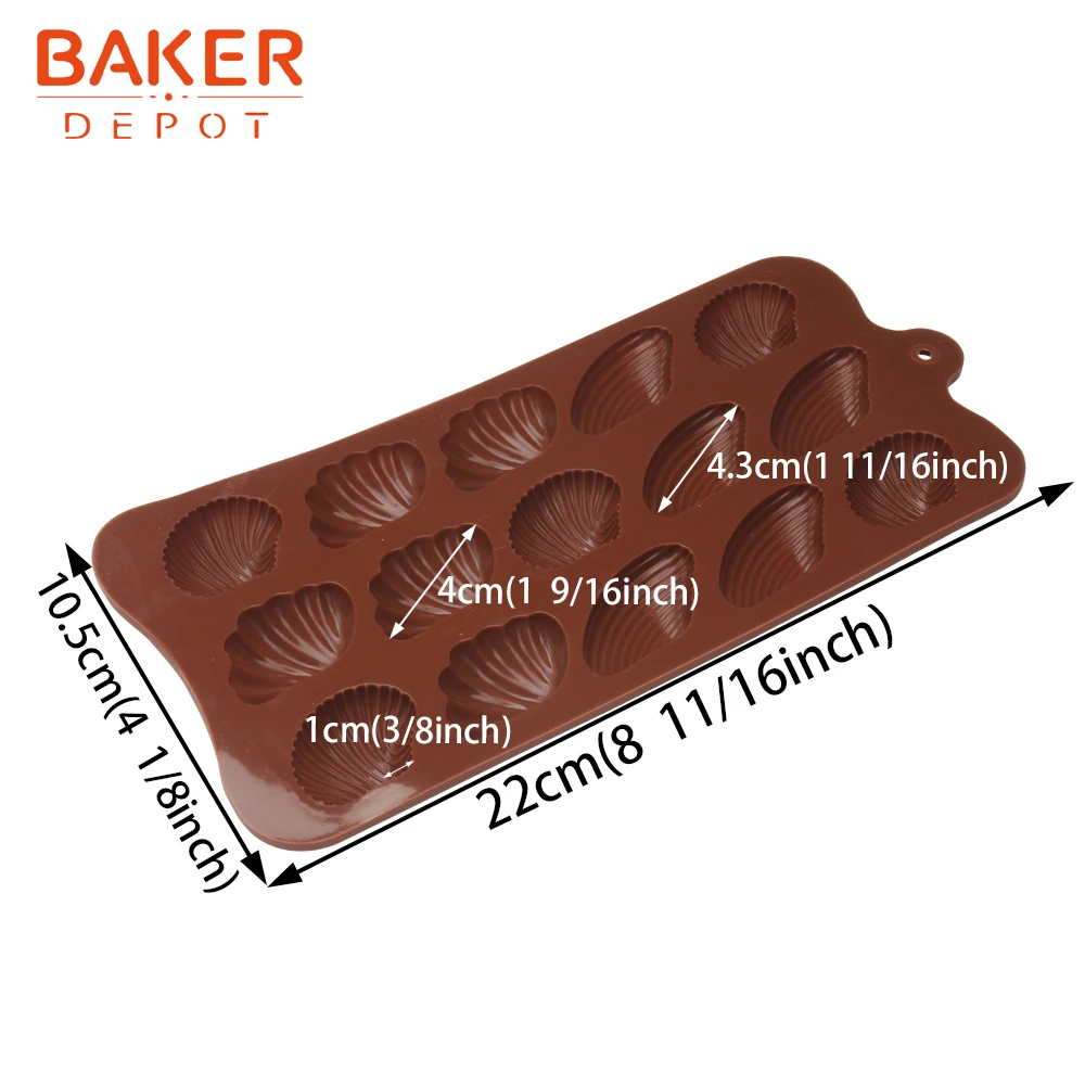 BAKER DEPOT shell шоколадная форма силиконовая форма для конфет gummy jello 15 Полость Бисквит Торт Инструмент для декорирования, сделай сам смоляное мыло