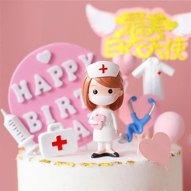 My Angel Lady Nurse Doctor Happy Birthday Cake Topper Decoration ...