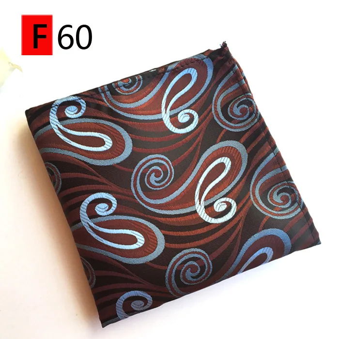 Мужской платок квадратное полотенце, модный и элегантный полиэстер большой цветок костюм квадратное Полотенце Карман квадратный - Цвет: F60