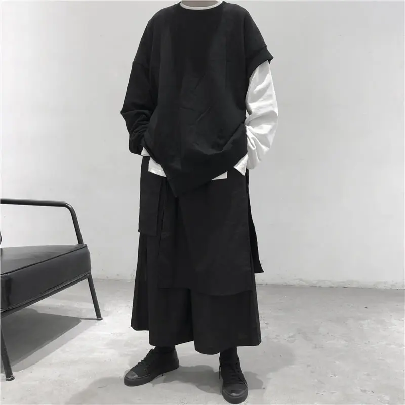 XITAO Black Irregular Sweatshirt Women Clothes Pullover Korea Fashion Elegant Small Fresh Casual Style Sweatshirt WQR1857