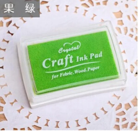 fruit green 6 шт. 7,8x5,5 см прямоугольная однотонная чернильная подушечка мини-губка Сделай Сам штамп Скрапбукинг Декоративные чернильные подушечки канцелярские товары школьные принадлежности - Цвет: fruit green