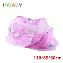 IMBABY детская противомоскитная сетка детская Колыбелька сетка складные детские москитные сетки балдахин хлопок подушка три части