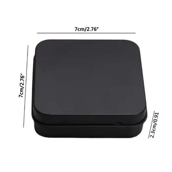 

5 Pcs Mini Metal Tins Container Square Hinged Flip Storage Tin Box Small Kit Case Jewelry Coin Candy Condom Organizer Portable