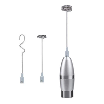 

AD-Electric Milk Frother Milk Frother with Double Whisk Milk Frother, Milk Frother for Coffee, Chocolate,Cappuccino