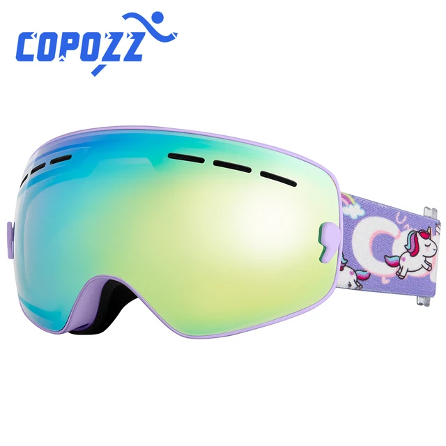 COPOZZ Brand Kids Ski Goggles 4-15 years old Professional Anti-fog Child Snowboard Goggles Double UV400 Kids Skiing Mask Glasses 2