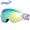 COPOZZ 4-15 years old Kids Ski Goggles Anti-fog Children Snowboard Goggles Double UV400 Skiing Mask Glasses with Cartoon Straps 1