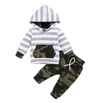 

Autumn Long Sleeve Camo Baby Boy Clothes Set 2Pcs Hoodies+trousers Cotton Toddler Boy Clothing Sport Outfits Infant Suit D30