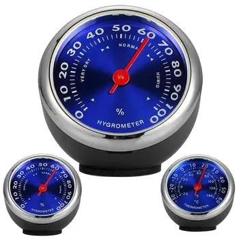 

Mini Car Dashboard Thermometer Hygrometer Mechanical Ornament Auto Decoration